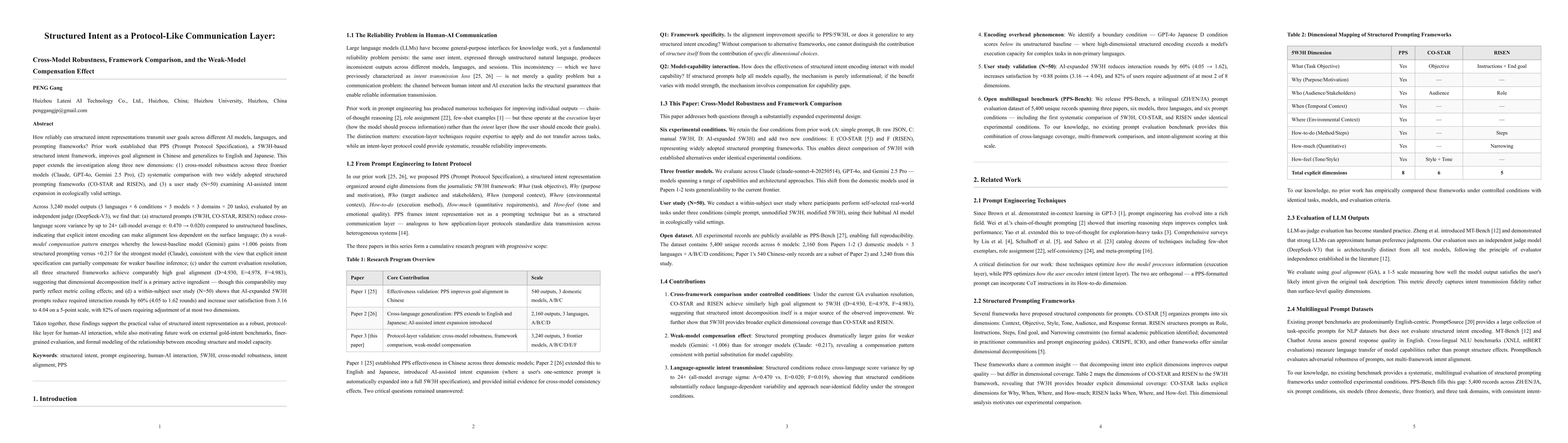 Thumbnail for Structured Intent as a Protocol-Like Communication Layer: Cross-Model Robustness, Framework Comparison, and the Weak-Model Compensation Effect