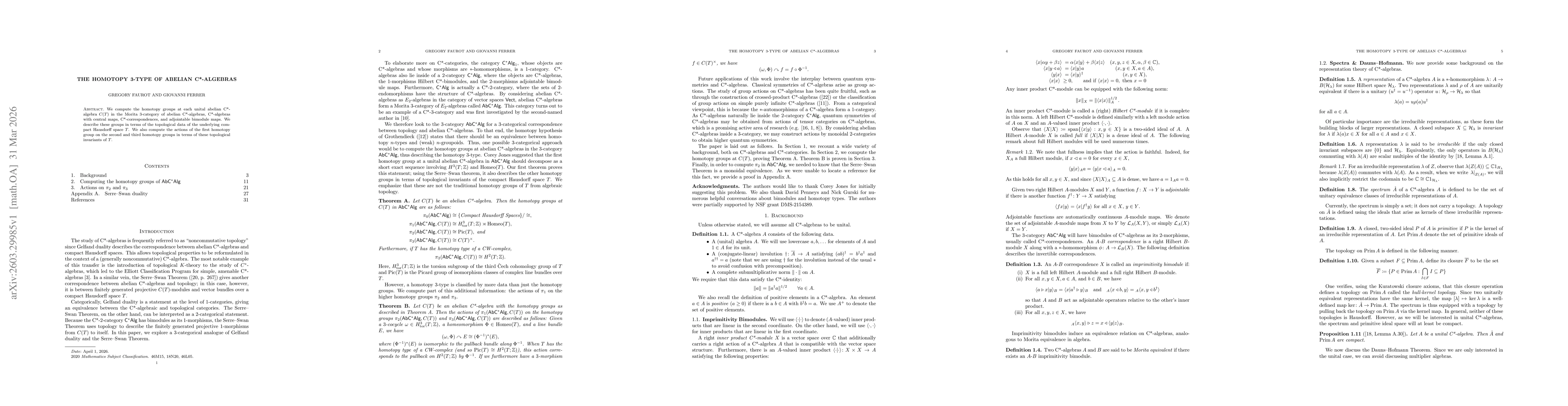 Thumbnail for The Homotopy 3-Type of Abelian C*-Algebras