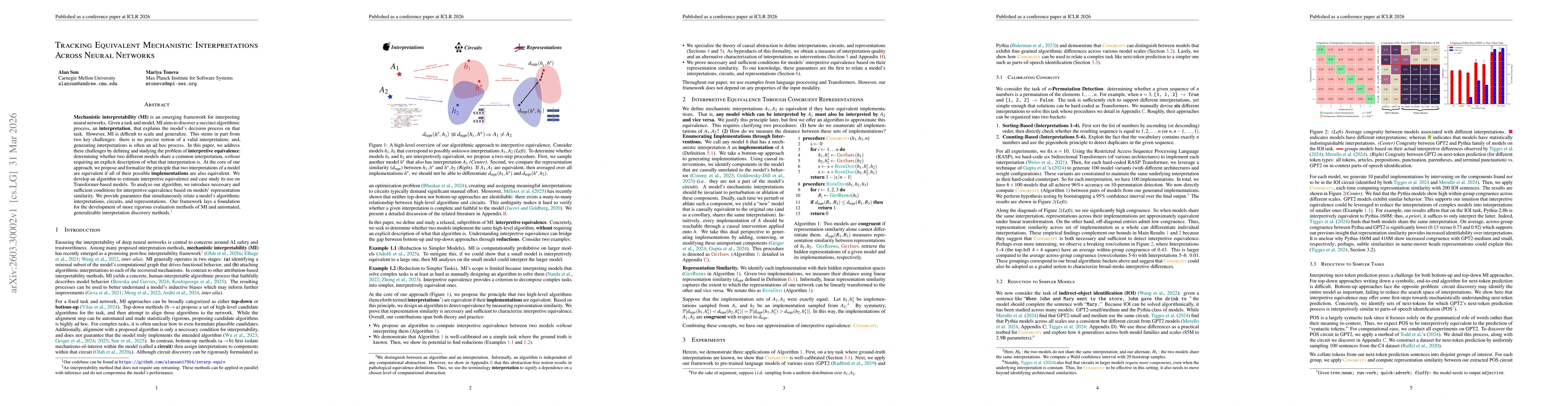 Thumbnail for Tracking Equivalent Mechanistic Interpretations Across Neural Networks