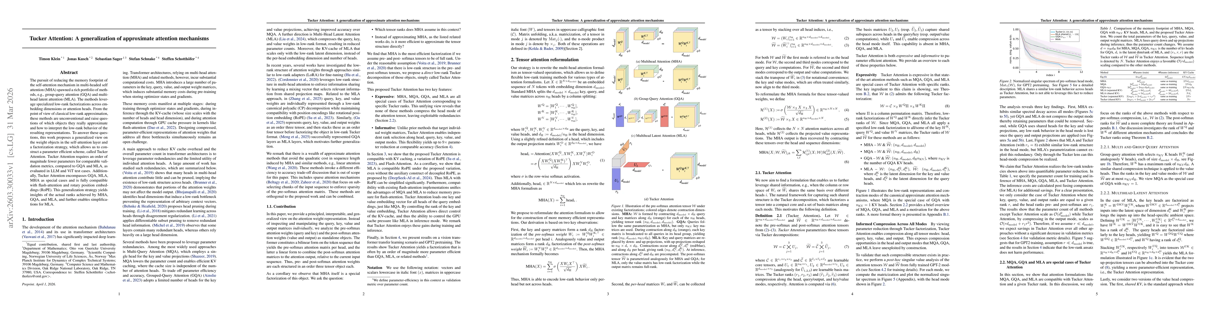 Thumbnail for Tucker Attention: A generalization of approximate attention mechanisms