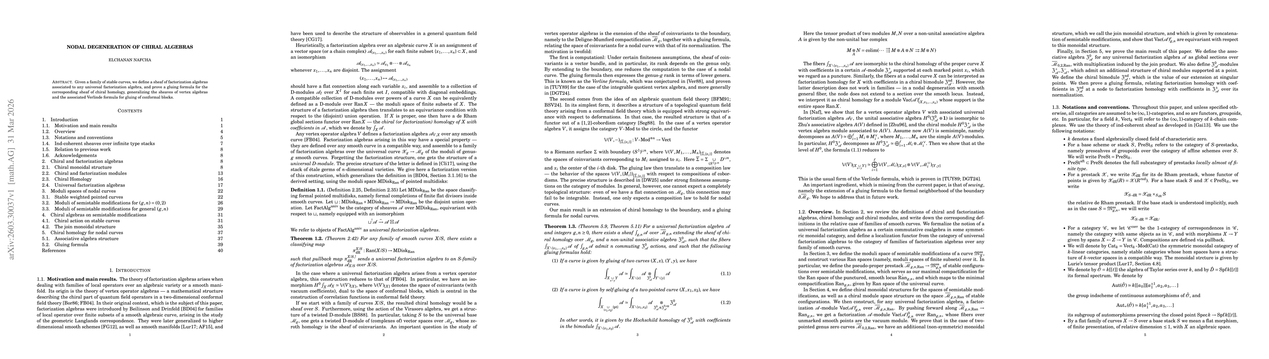 Thumbnail for Nodal degeneration of chiral algebras