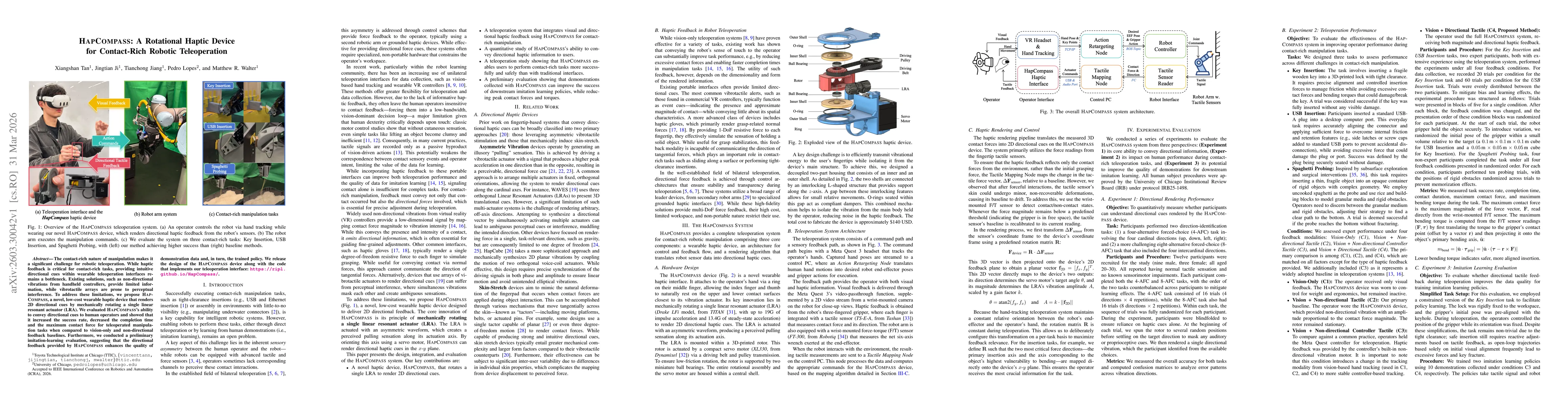 Thumbnail for HapCompass: A Rotational Haptic Device for Contact-Rich Robotic Teleoperation