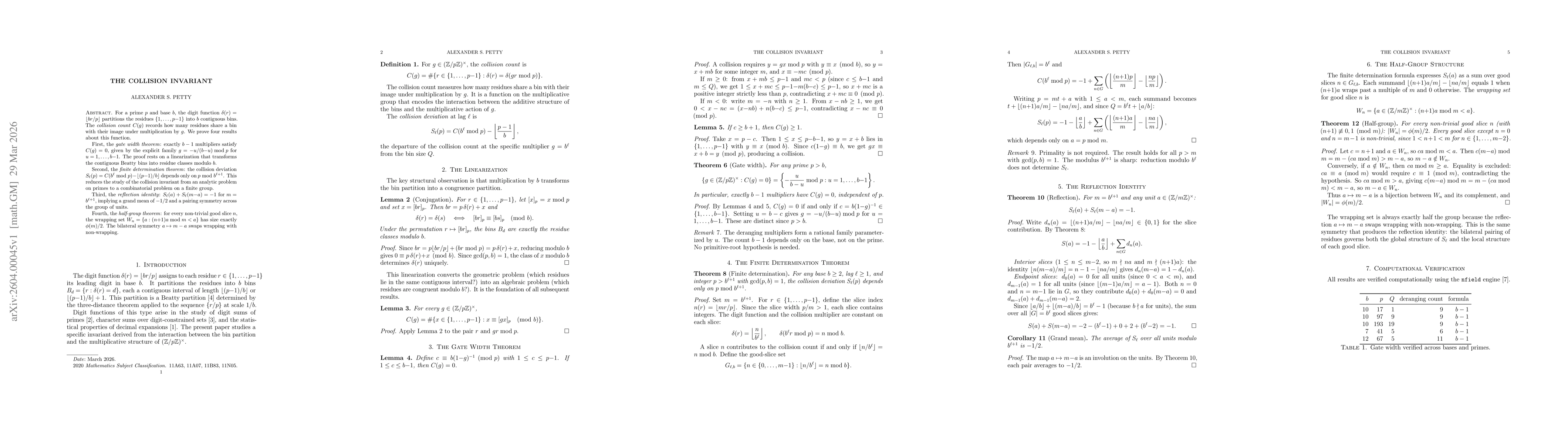 Thumbnail for The Collision Invariant