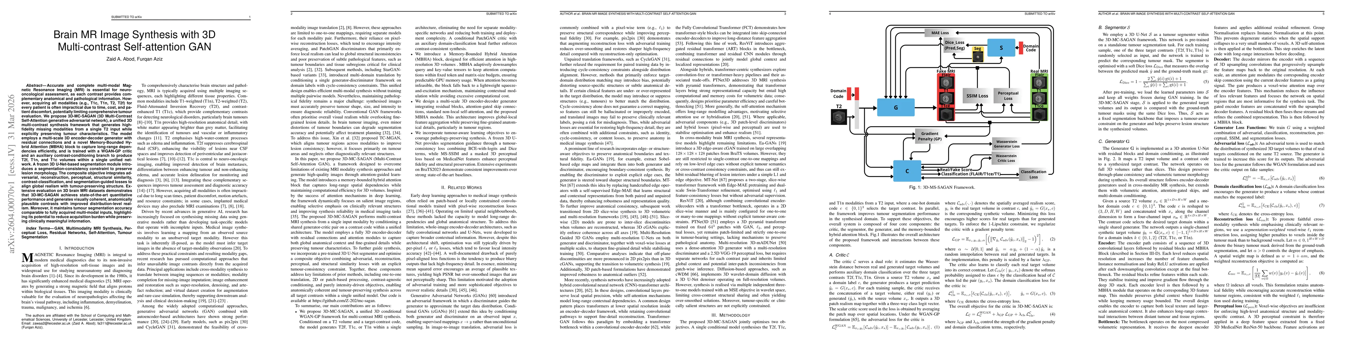 Thumbnail for Brain MR Image Synthesis with Multi-contrast Self-attention GAN