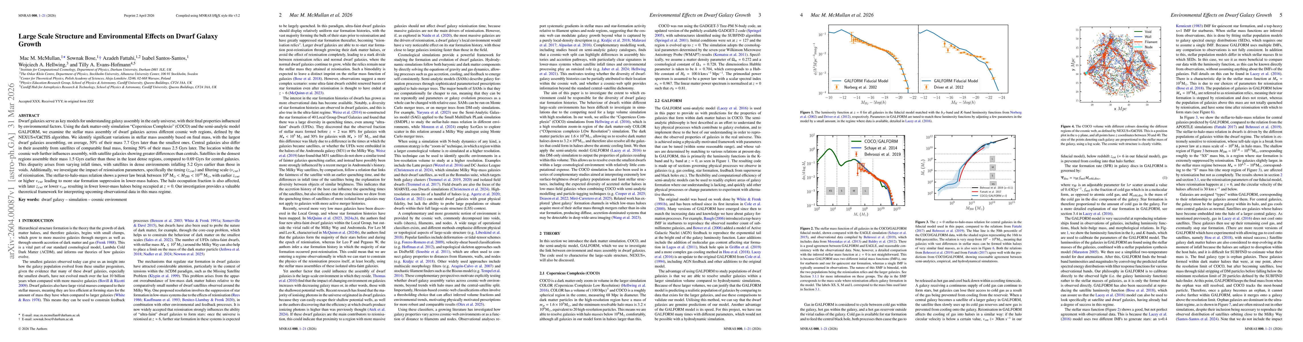 Thumbnail for Large Scale Structure and Environmental Effects on Dwarf Galaxy Growth