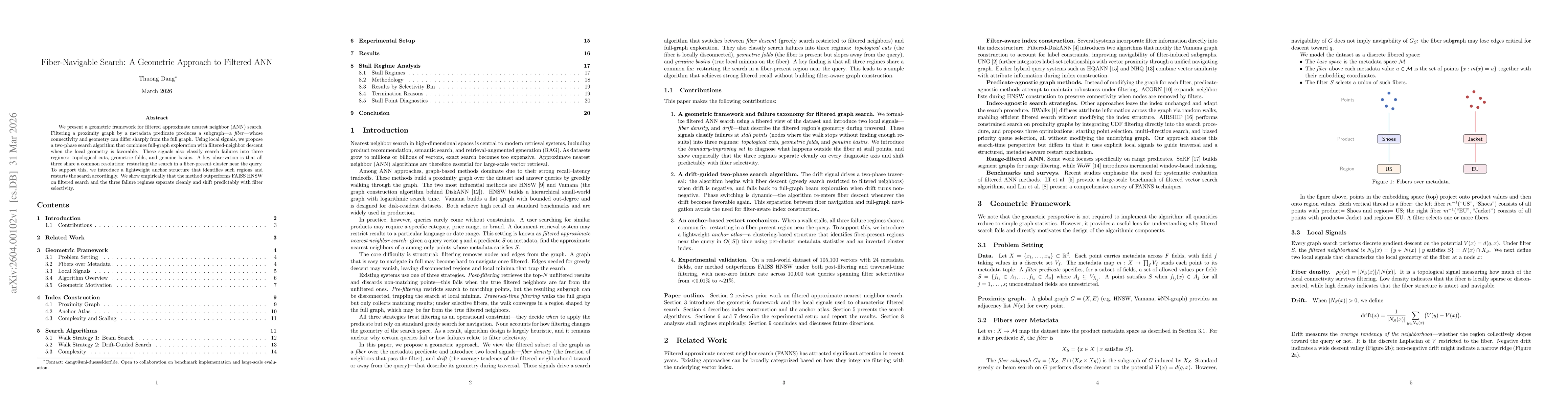 Thumbnail for Fiber-Navigable Search: A Geometric Approach to Filtered ANN