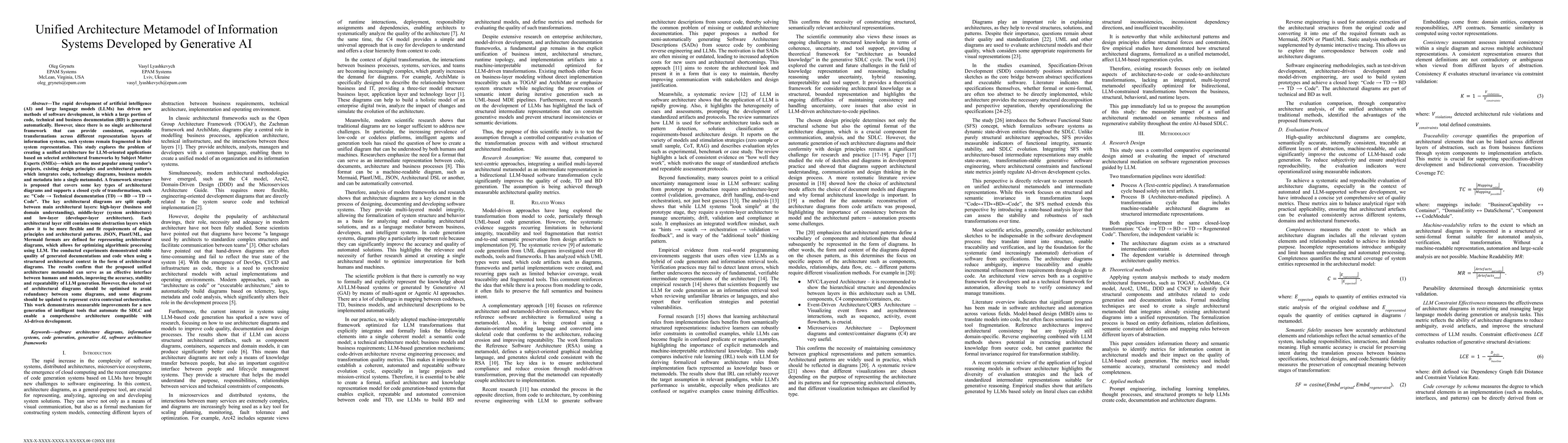 Thumbnail for Unified Architecture Metamodel of Information Systems Developed by Generative AI