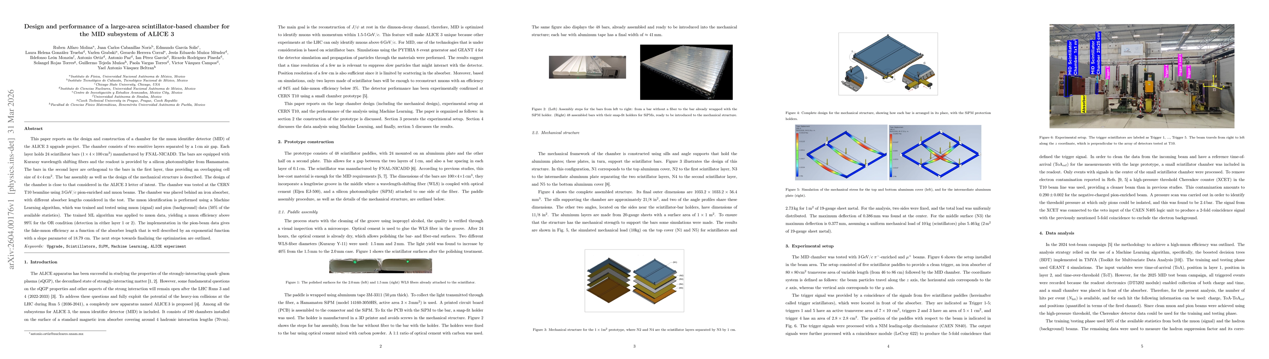 Thumbnail for Design and performance of a large-area scintillator-based chamber for the MID subsystem of ALICE 3