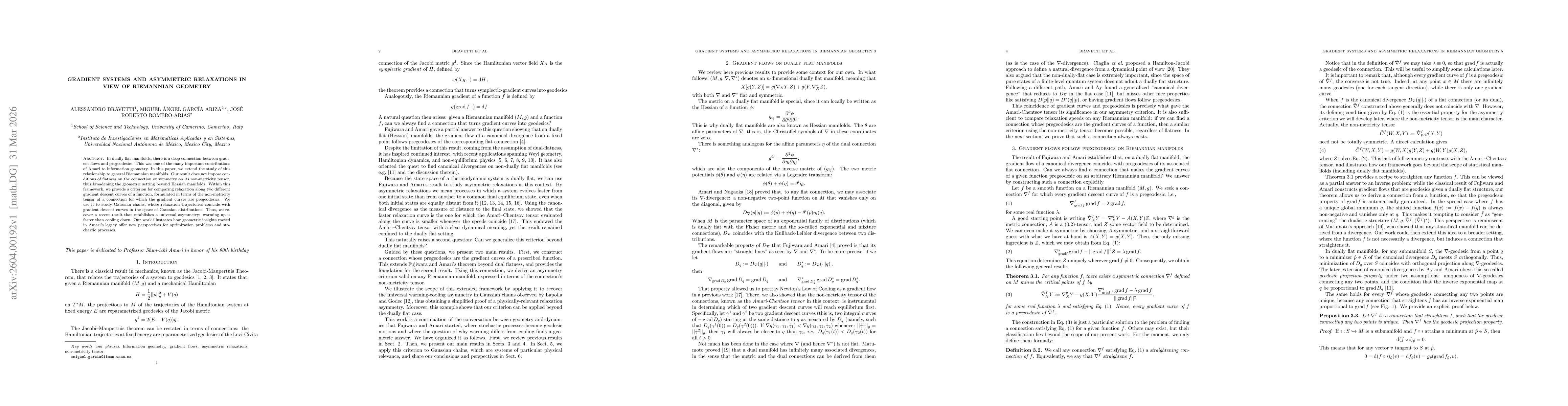 Thumbnail for Gradient systems and asymmetric relaxations in view of Riemannian geometry