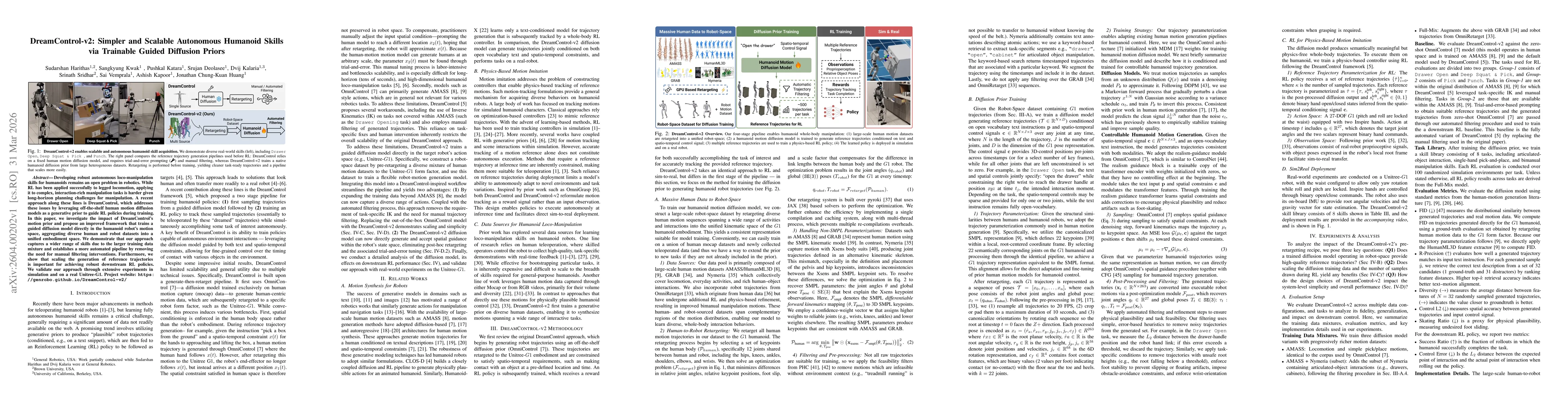 Thumbnail for DreamControl-v2: Simpler and Scalable Autonomous Humanoid Skills via Trainable Guided Diffusion Priors
