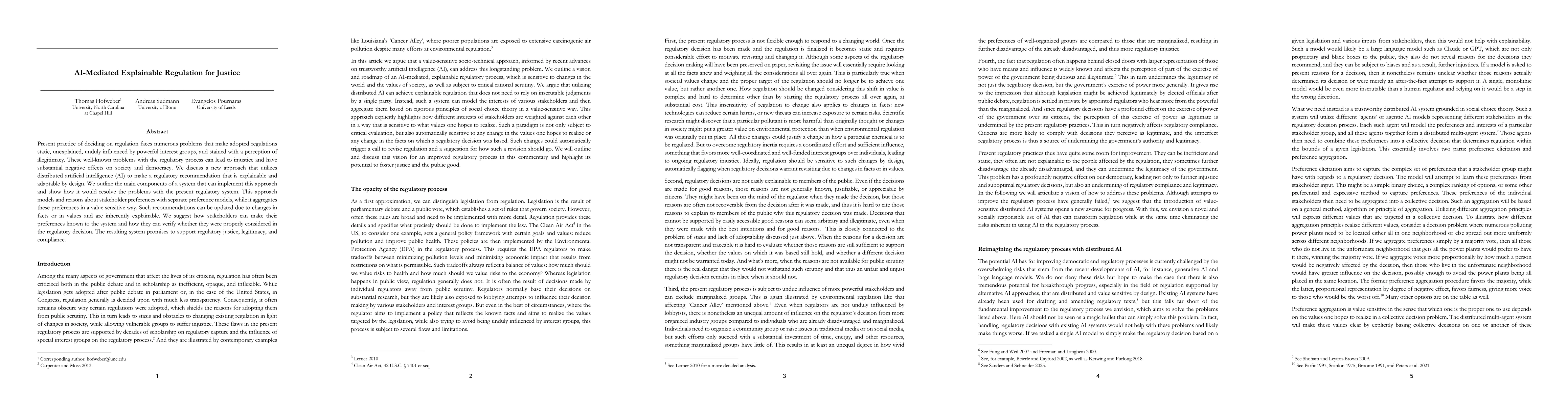 Thumbnail for AI-Mediated Explainable Regulation for Justice