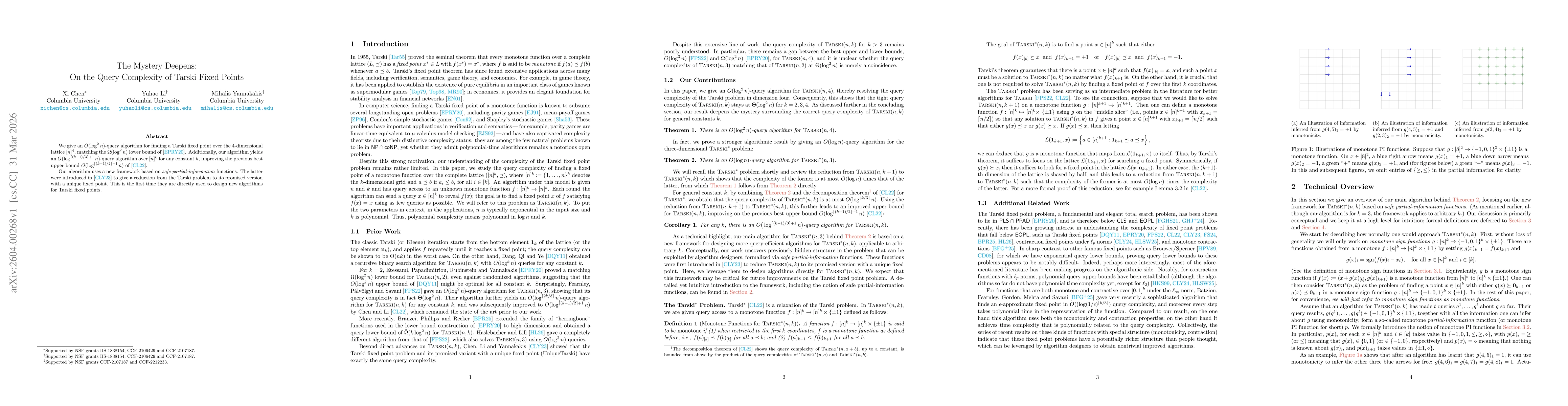 Thumbnail for The Mystery Deepens: On the Query Complexity of Tarski Fixed Points