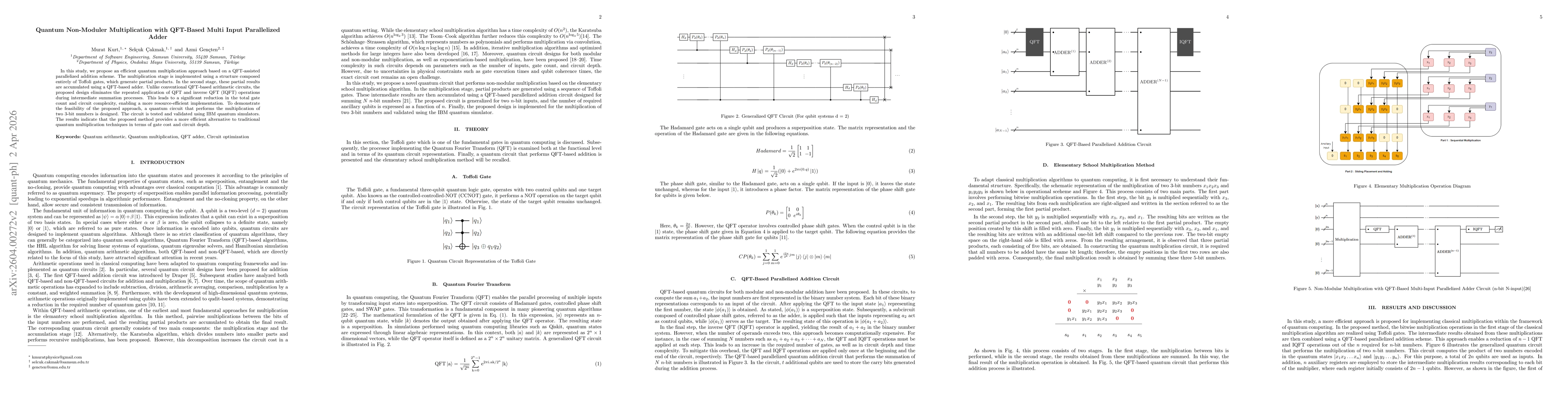 Thumbnail for Quantum Non-Moduler Multiplication with QFT-Based Multi Input Parallelized Adder