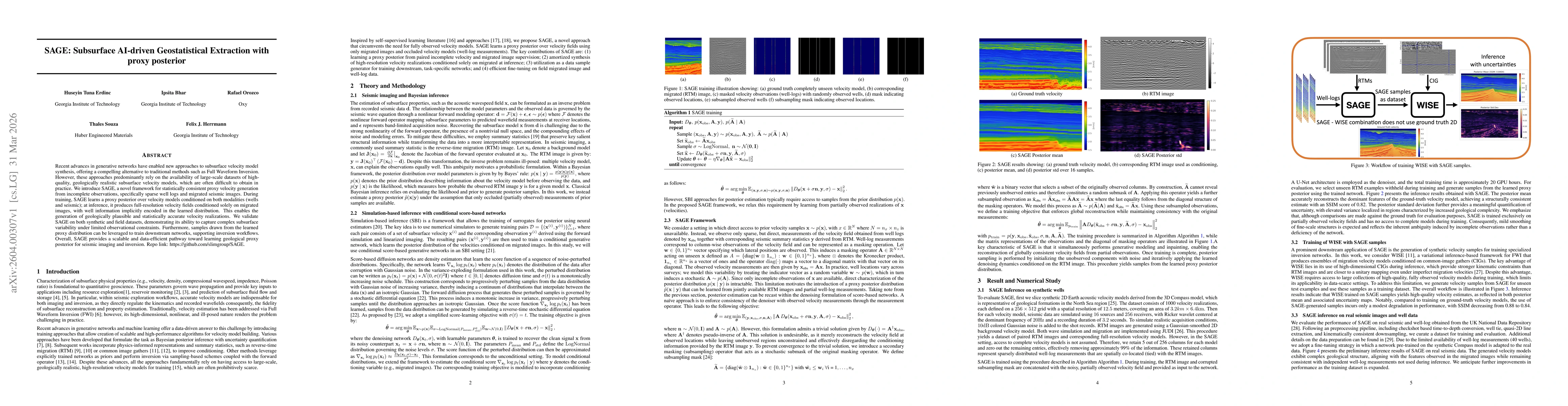 Thumbnail for SAGE: Subsurface AI-driven Geostatistical Extraction with proxy posterior