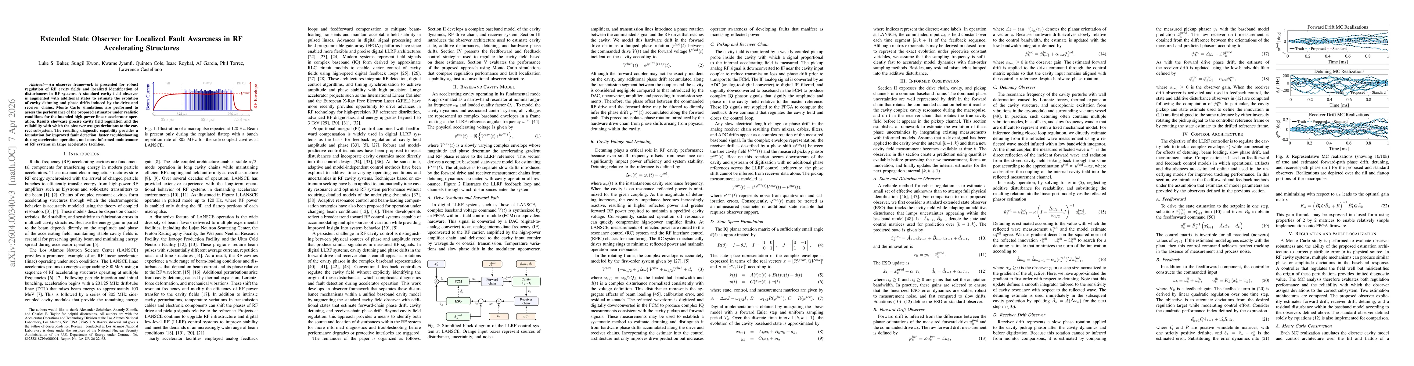 Thumbnail for Extended State Observer for Localized Fault Awareness in RF Accelerating Structures
