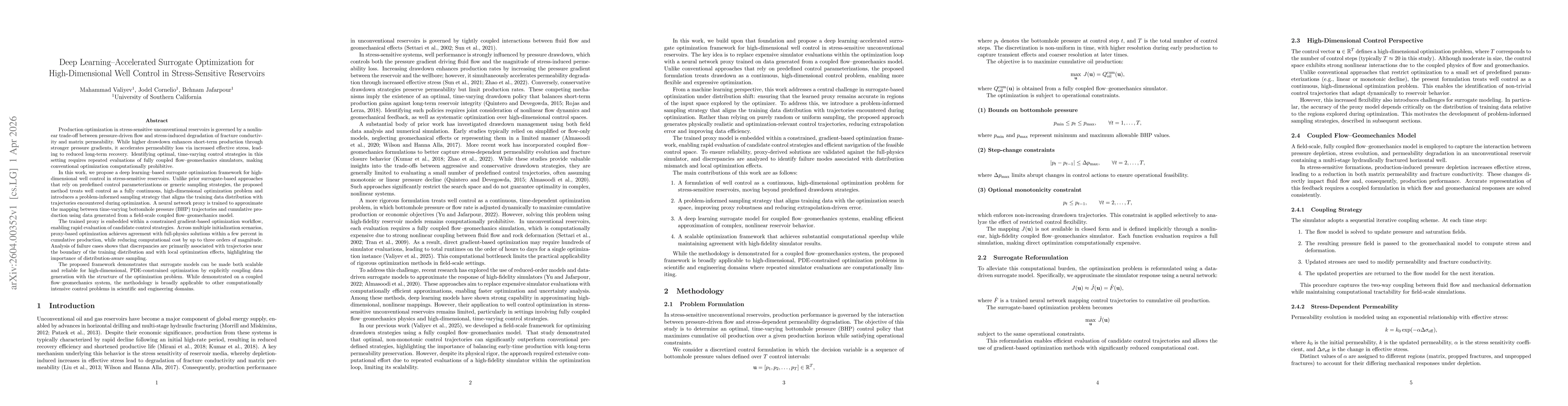 Thumbnail for Deep Learning-Accelerated Surrogate Optimization for High-Dimensional Well Control in Stress-Sensitive Reservoirs