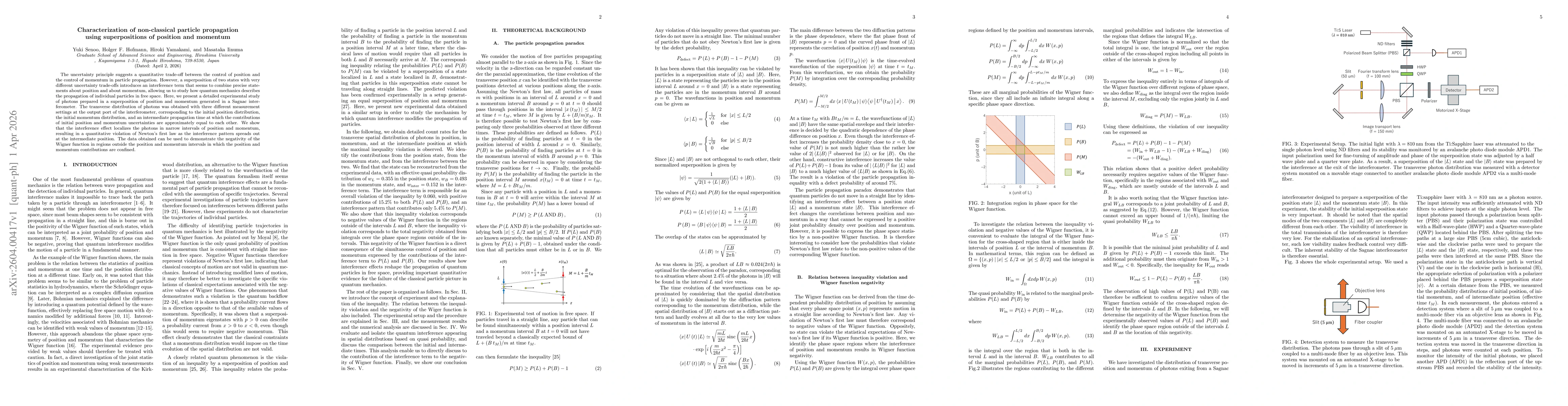 Thumbnail for Characterization of non-classical particle propagation using superpositions of position and momentum