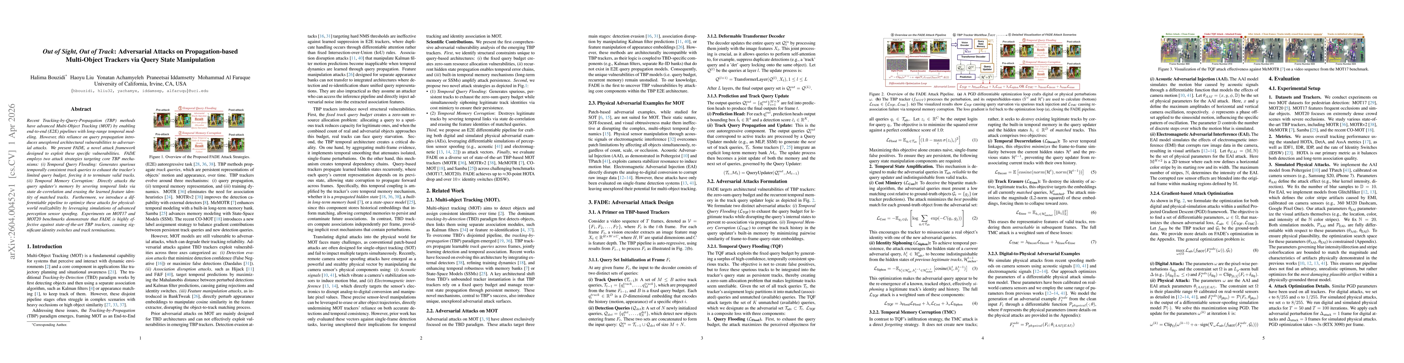Thumbnail for Out of Sight, Out of Track: Adversarial Attacks on Propagation-based Multi-Object Trackers via Query State Manipulation