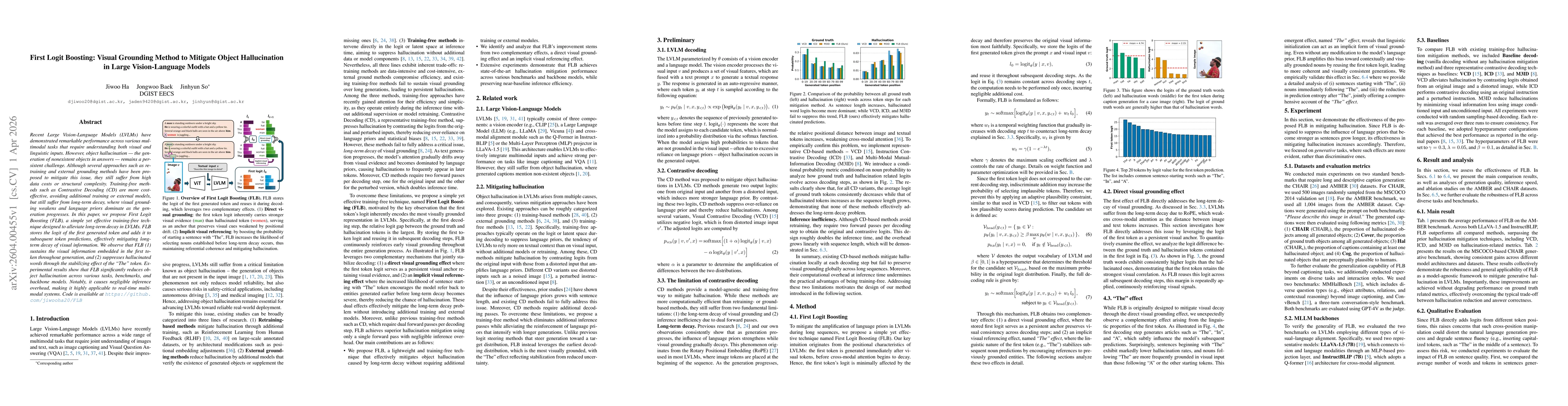 Thumbnail for First Logit Boosting: Visual Grounding Method to Mitigate Object Hallucination in Large Vision-Language Models