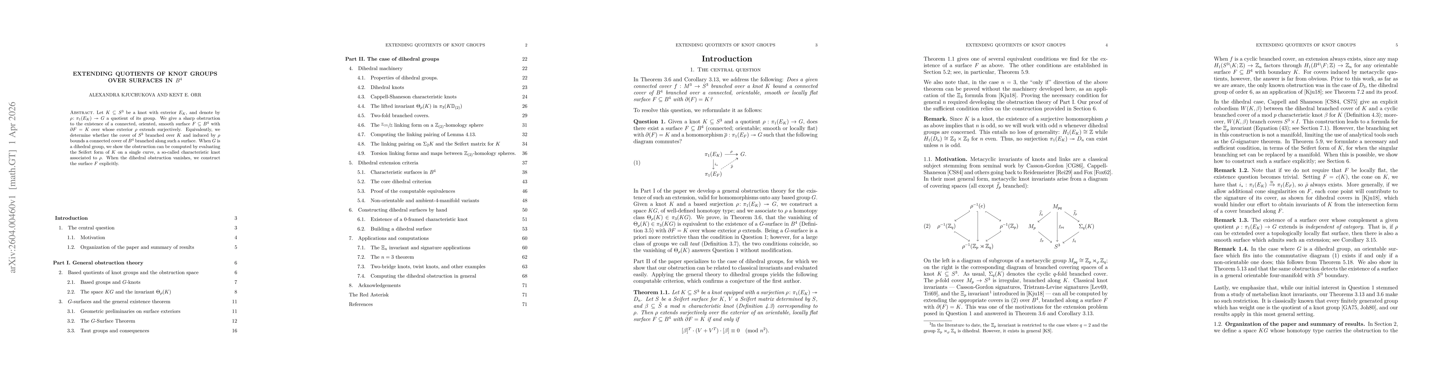 Thumbnail for Extending Quotients of Knot Groups over Surfaces in $B^4$