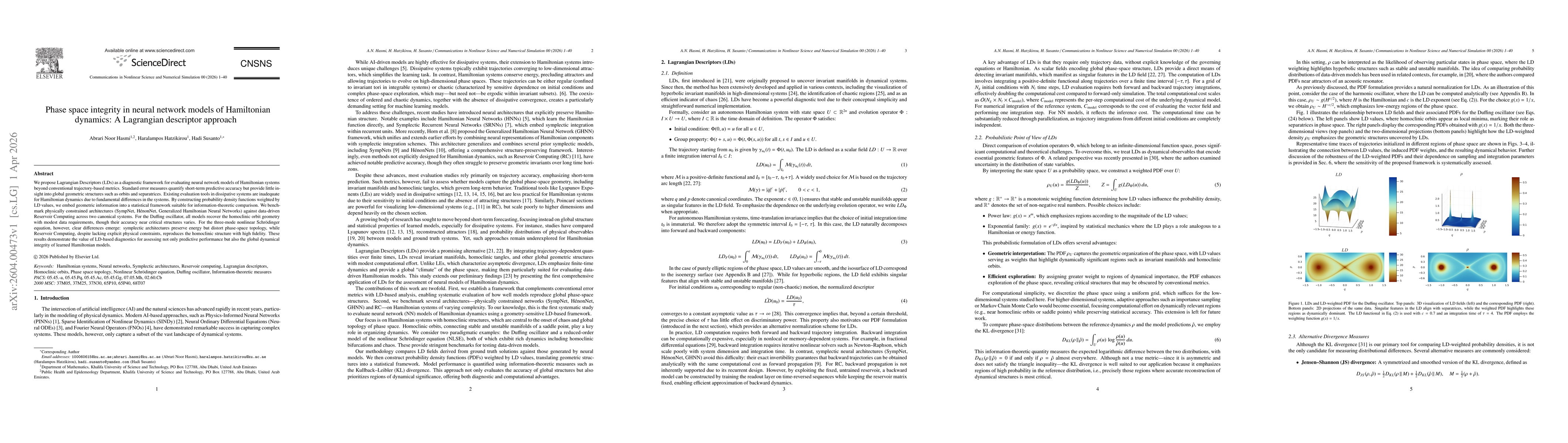 Thumbnail for Phase space integrity in neural network models of Hamiltonian dynamics: A Lagrangian descriptor approach