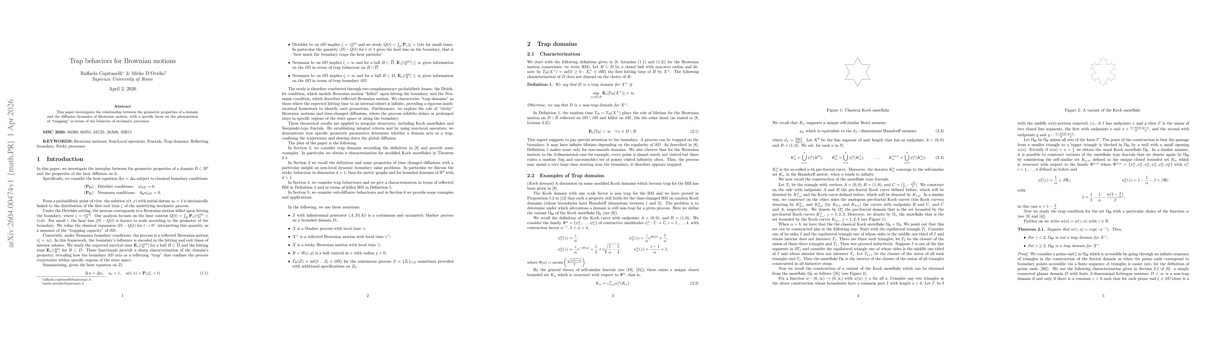 Thumbnail for Trap behaviors for Brownian motions