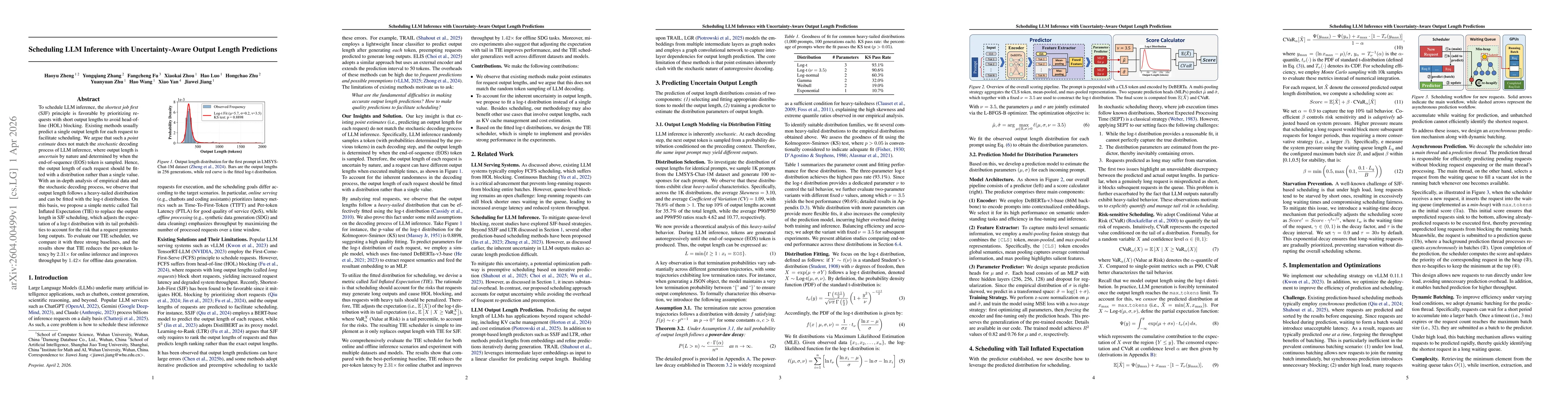 Thumbnail for Scheduling LLM Inference with Uncertainty-Aware Output Length Predictions