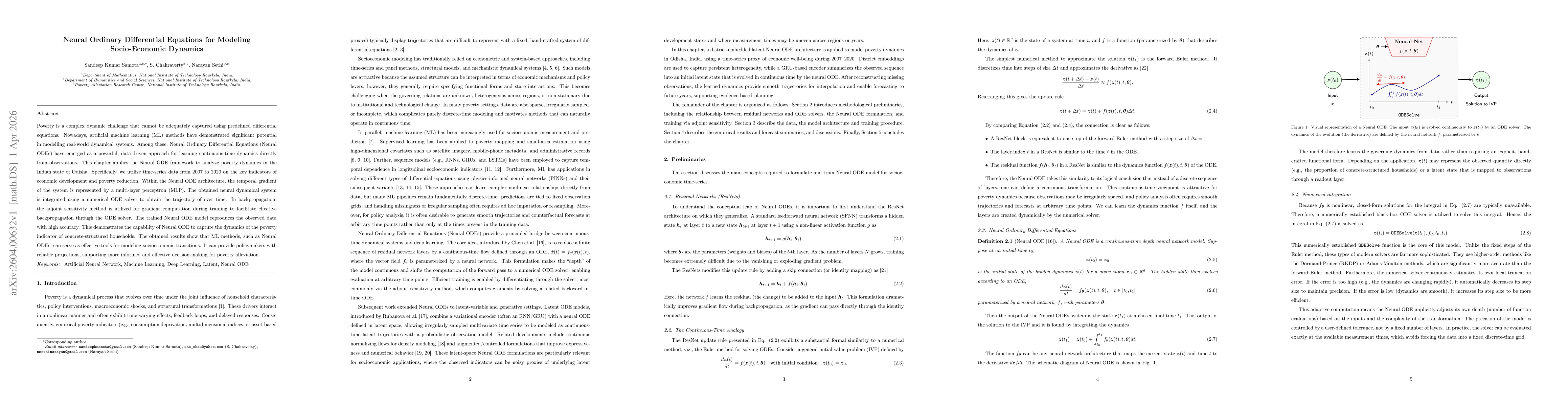 Thumbnail for Neural Ordinary Differential Equations for Modeling Socio-Economic Dynamics