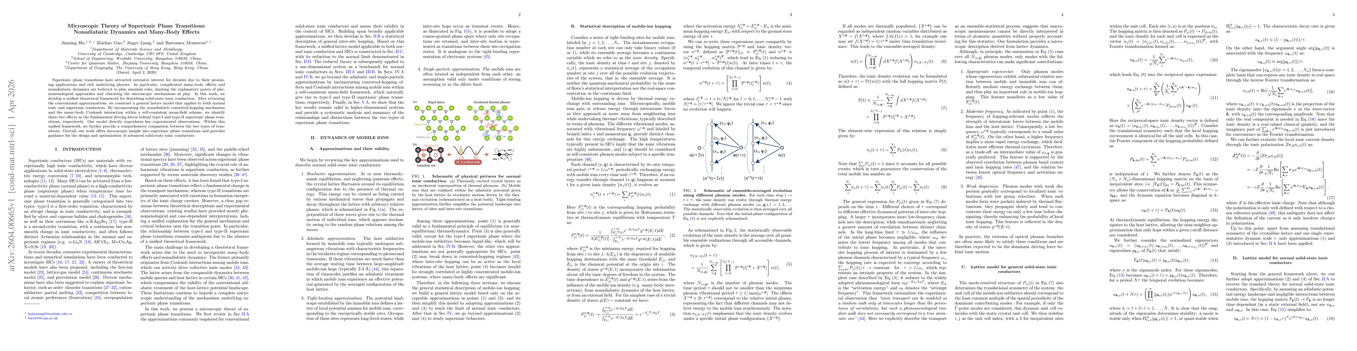 Thumbnail for Microscopic Theory of Superionic Phase Transitions: Nonadiabatic Dynamics and Many-Body Effects
