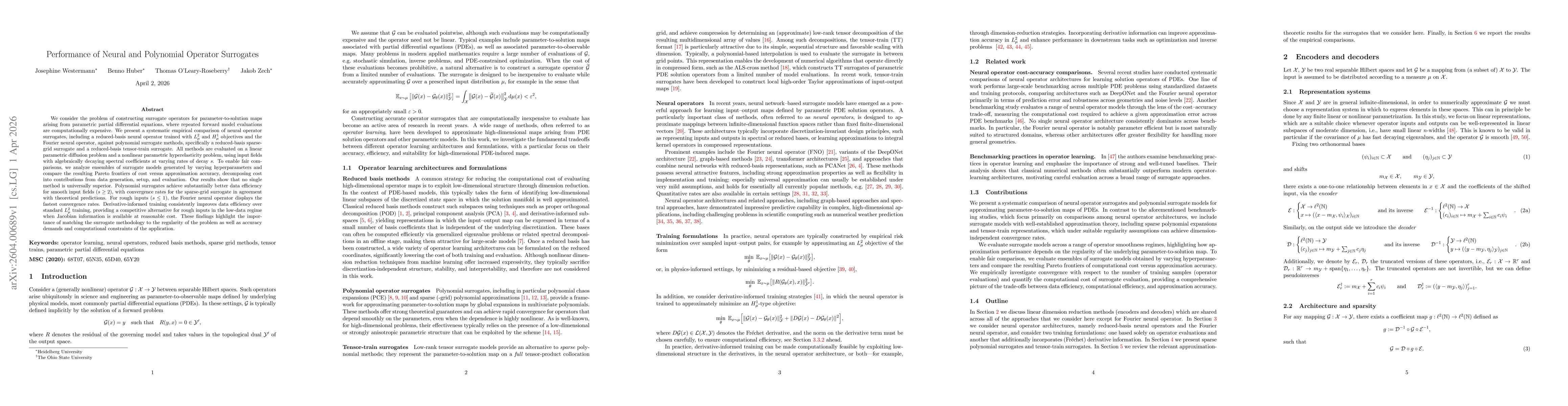 Thumbnail for Performance of Neural and Polynomial Operator Surrogates