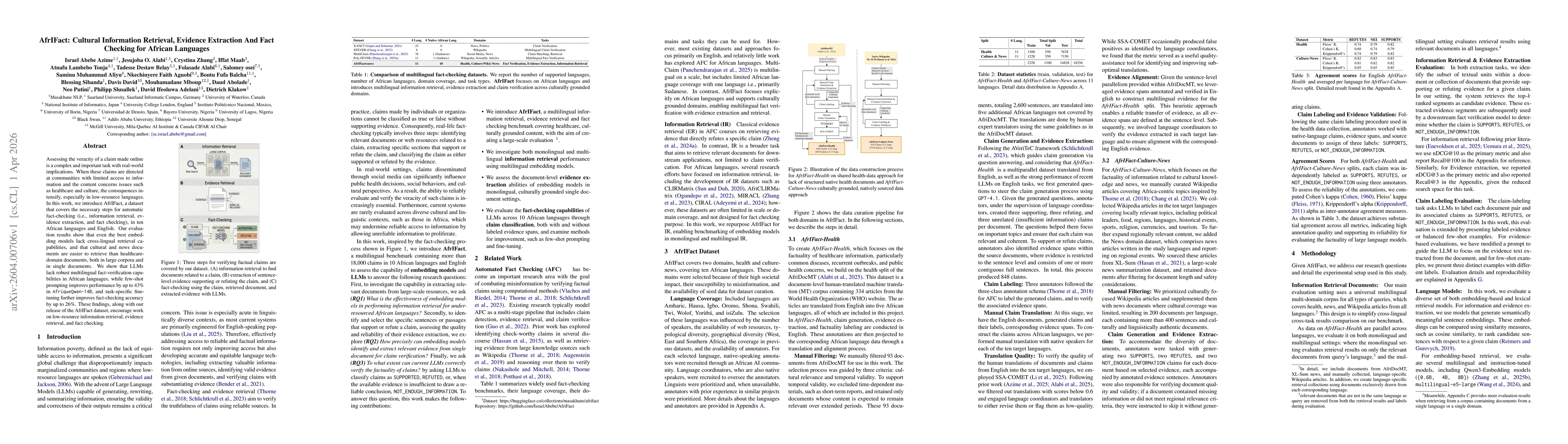 Thumbnail for AfrIFact: Cultural Information Retrieval, Evidence Extraction and Fact Checking for African Languages
