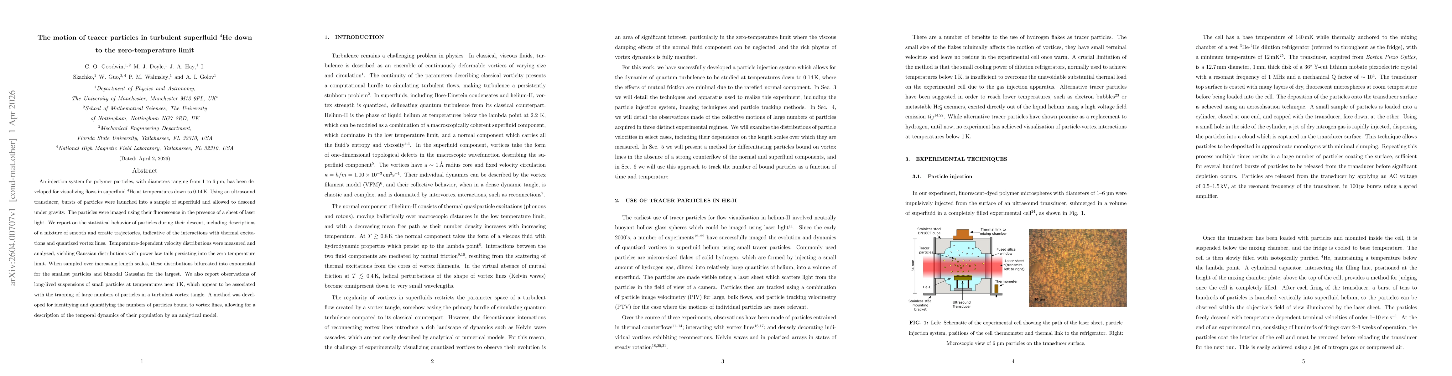 Thumbnail for The motion of tracer particles in turbulent superfluid $^4$He down to the zero-temperature limit