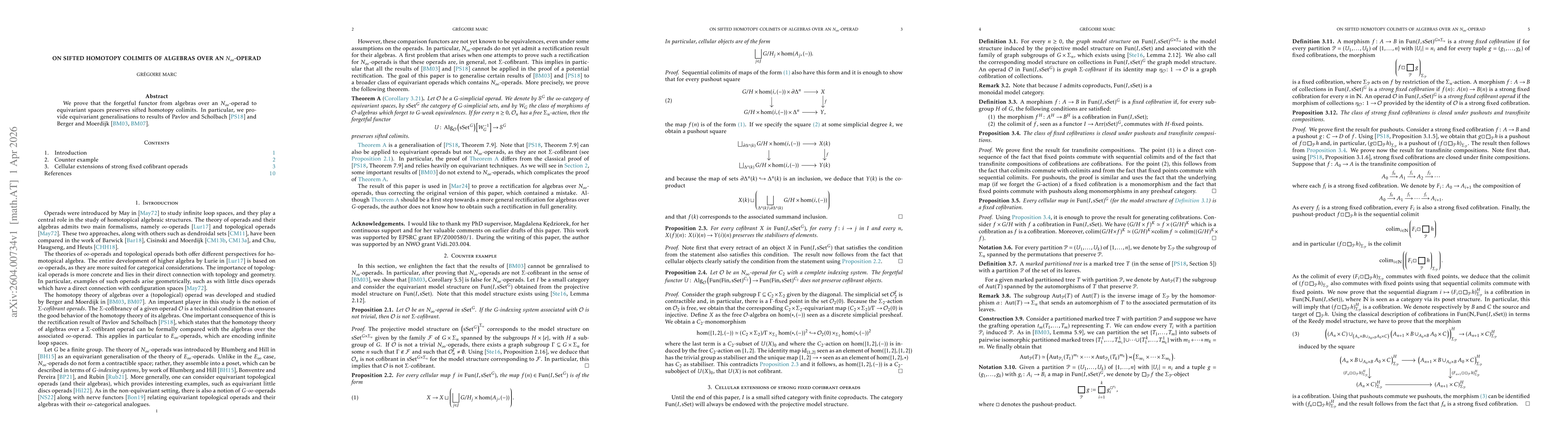 Thumbnail for On sifted homotopy colimits of algebras over an $N_{\infty}$-operad