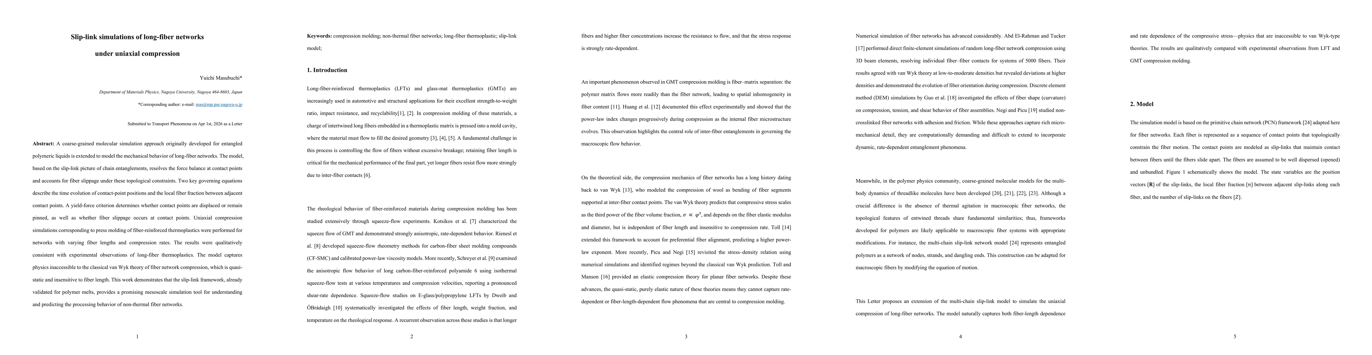 Thumbnail for Slip-link simulations of long-fiber networks under uniaxial compression