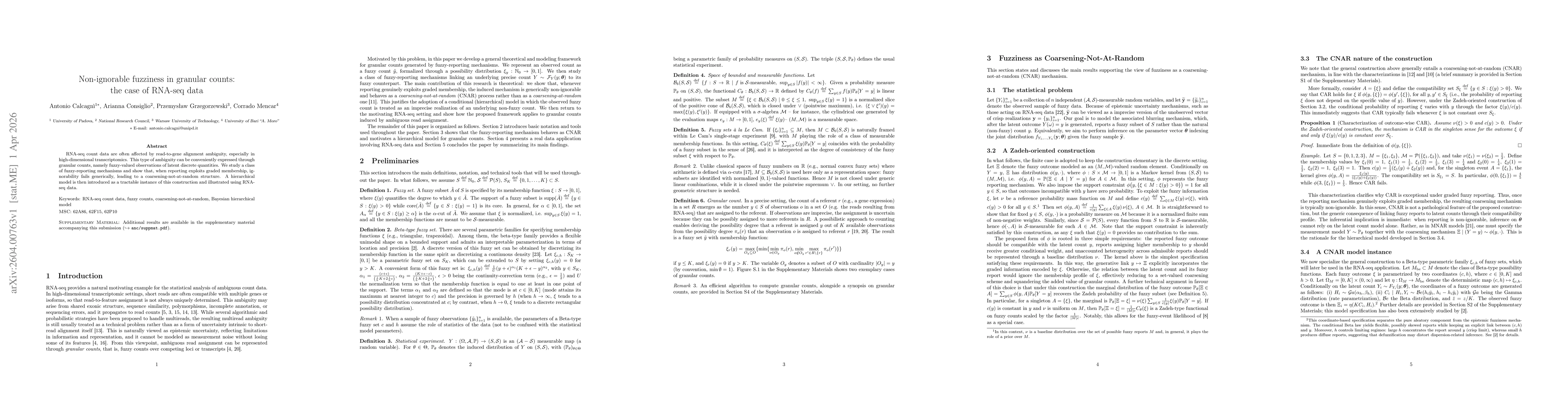 Thumbnail for Non-ignorable fuzziness in granular counts: the case of RNA-seq data