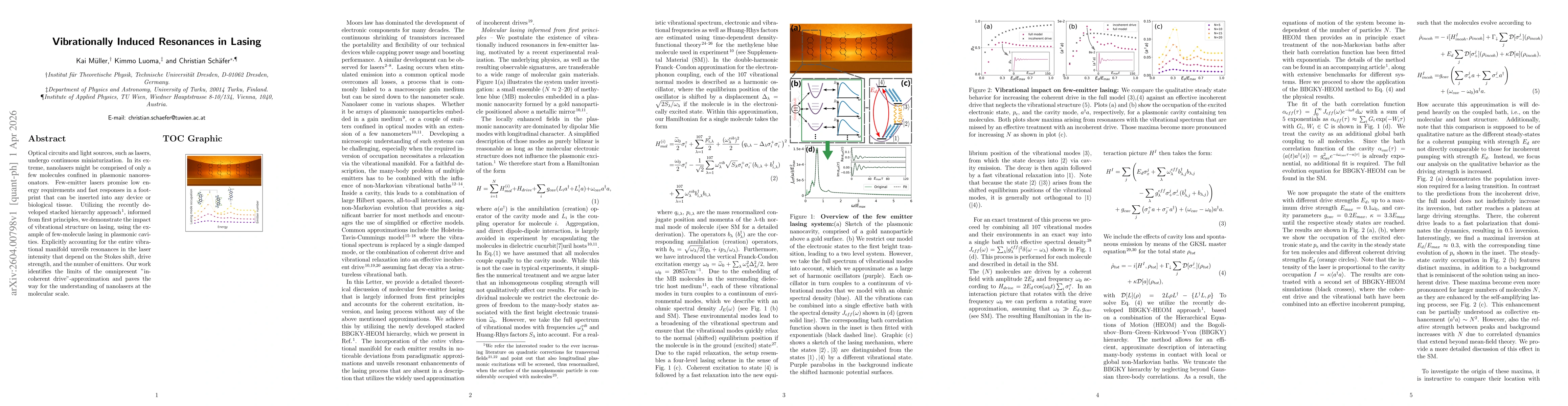 Thumbnail for Vibrationally Induced Resonances in Lasing