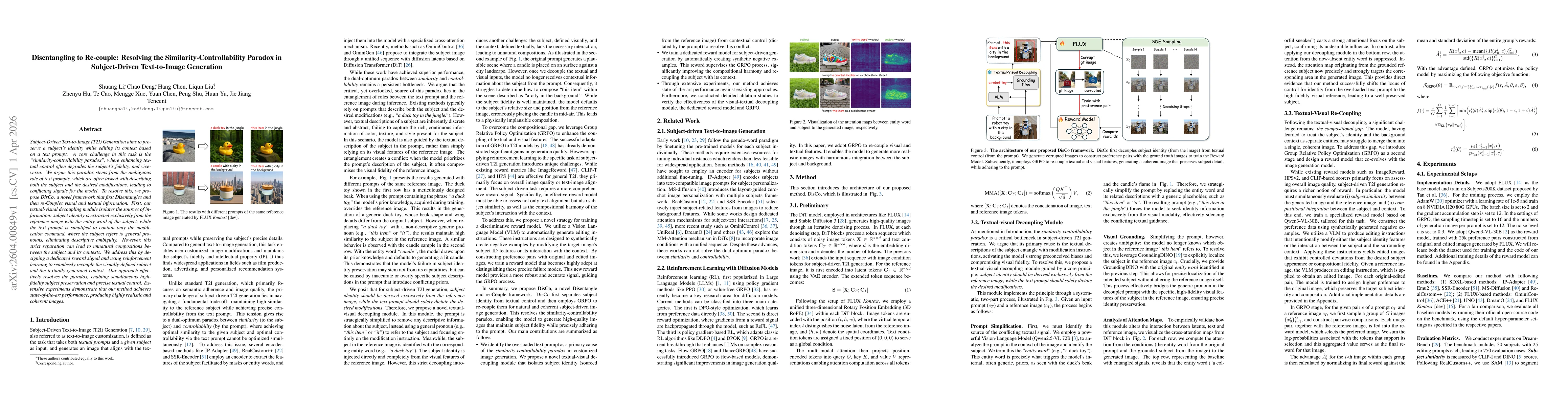 Thumbnail for Disentangling to Re-couple: Resolving the Similarity-Controllability Paradox in Subject-Driven Text-to-Image Generation