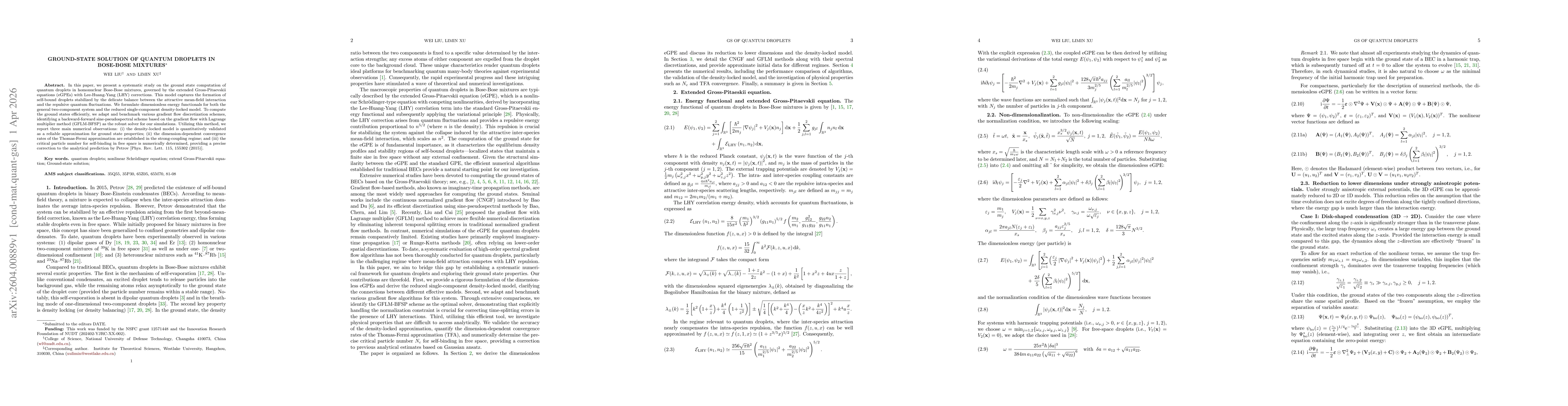 Thumbnail for Ground-state solution of quantum droplets in Bose-Bose mixtures