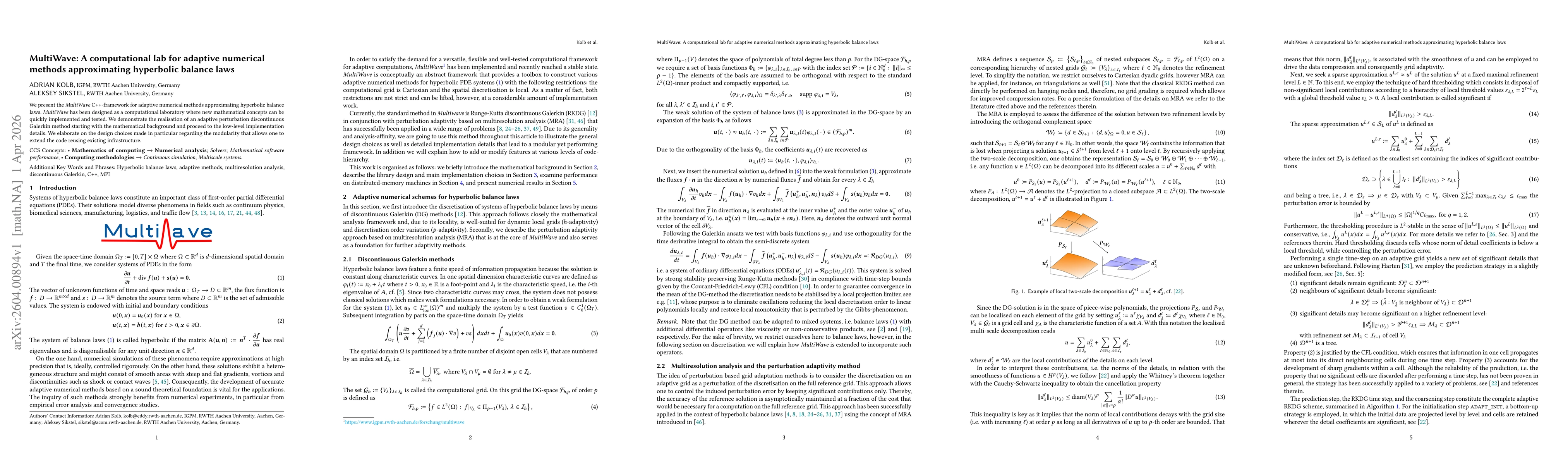 Thumbnail for MultiWave: A computational lab for adaptive numerical methods approximating hyperbolic balance laws