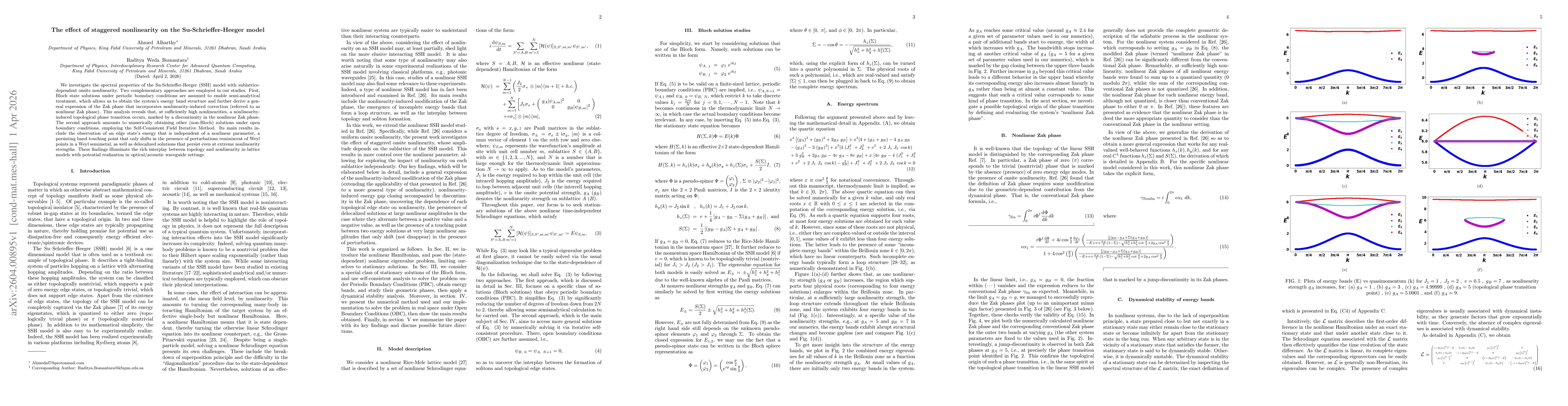 Thumbnail for The effect of staggered nonlinearity on the Su-Schrieffer-Heeger model