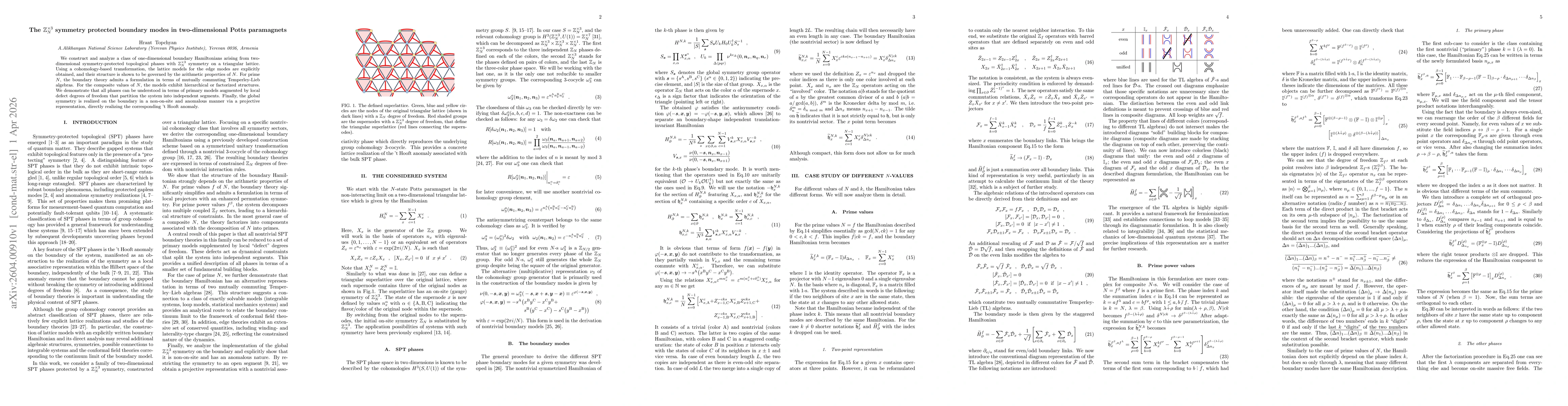 Thumbnail for The $\mathbb{Z}_N^{\times 3}$ symmetry protected boundary modes in two-dimensional Potts paramagnets