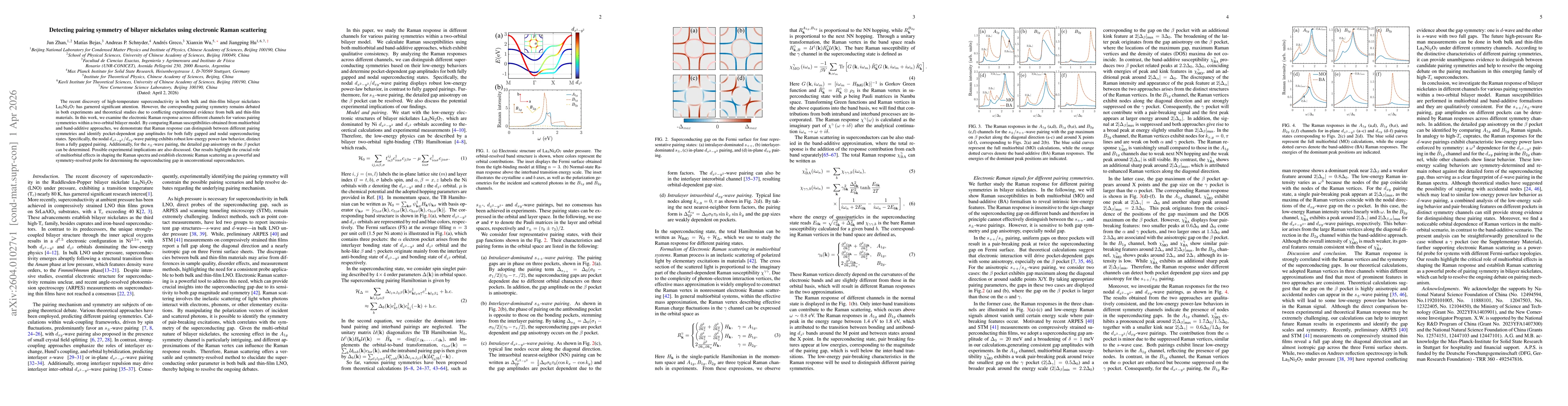 Thumbnail for Detecting pairing symmetry of bilayer nickelates using electronic Raman scattering