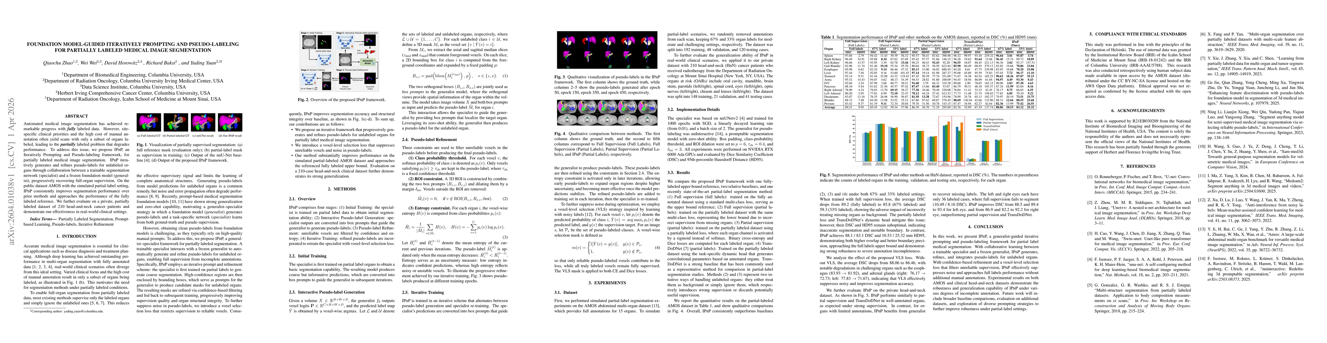 Thumbnail for Foundation Model-guided Iteratively Prompting and Pseudo-Labeling for Partially Labeled Medical Image Segmentation