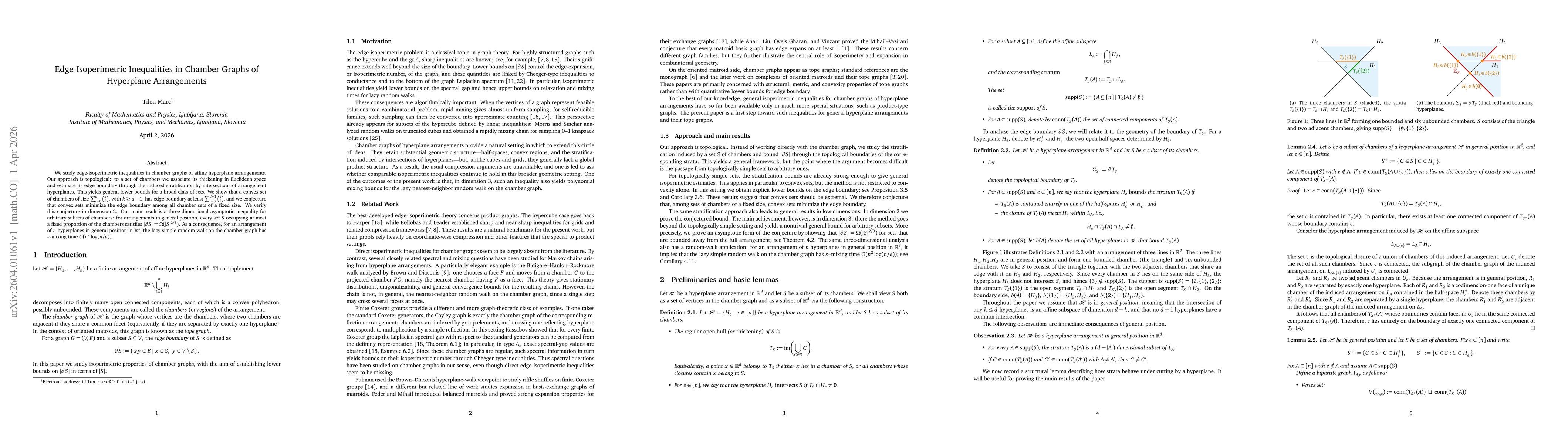 Thumbnail for Edge-Isoperimetric Inequalities in Chamber Graphs of Hyperplane Arrangements