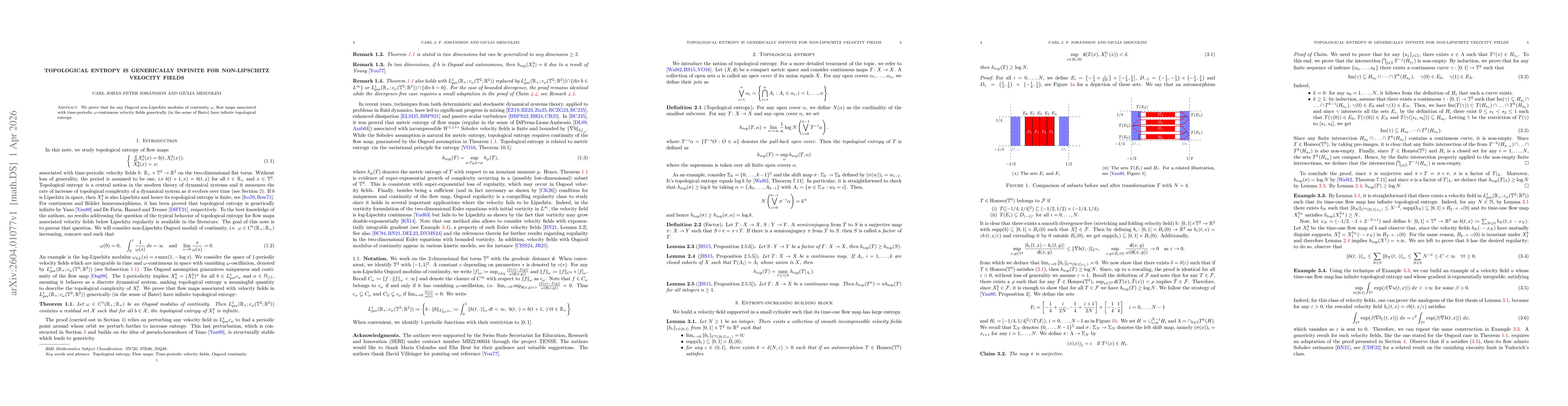Thumbnail for Topological entropy is generically infinite for non-Lipschitz velocity fields