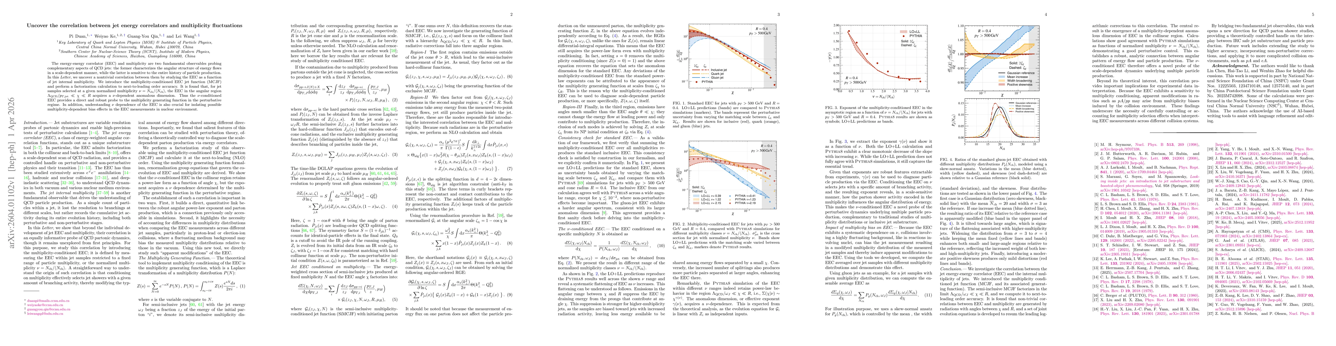 Thumbnail for Uncover the correlation between jet energy correlators and multiplicity fluctuations