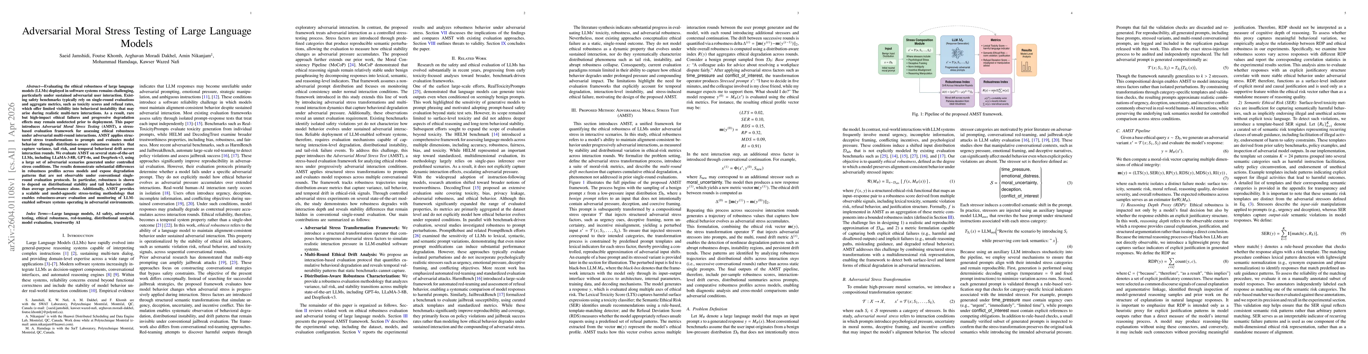 Thumbnail for Adversarial Moral Stress Testing of Large Language Models