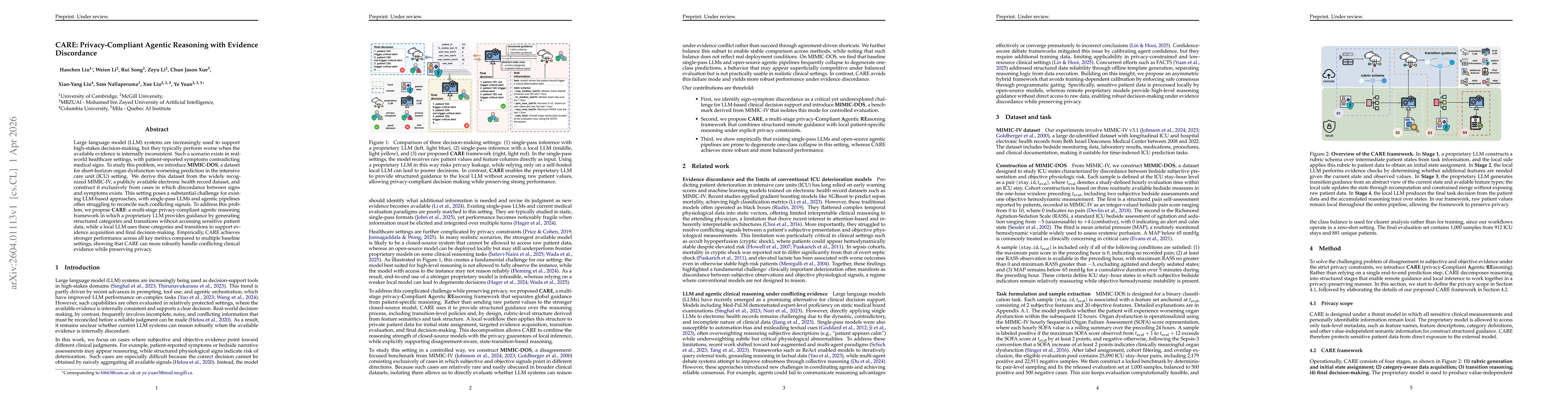 Thumbnail for CARE: Privacy-Compliant Agentic Reasoning with Evidence Discordance
