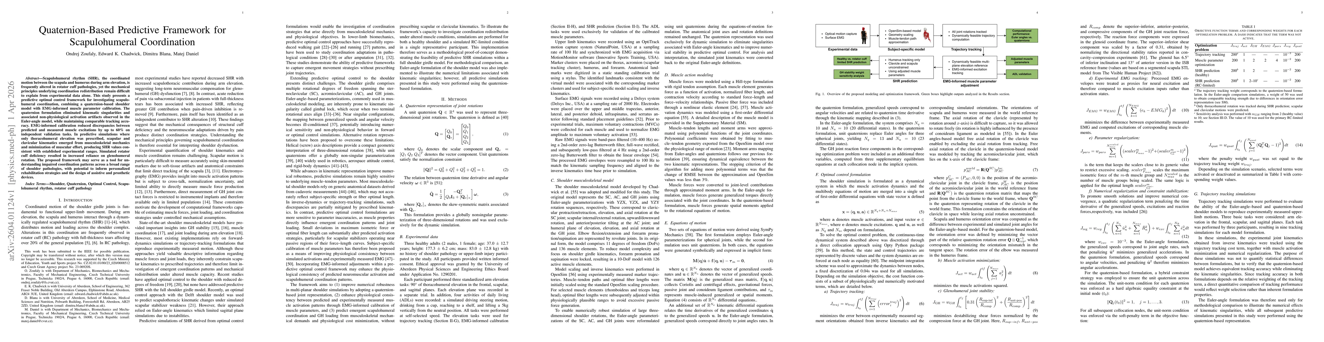 Thumbnail for Quaternion-Based Predictive Framework for Scapulohumeral Coordination