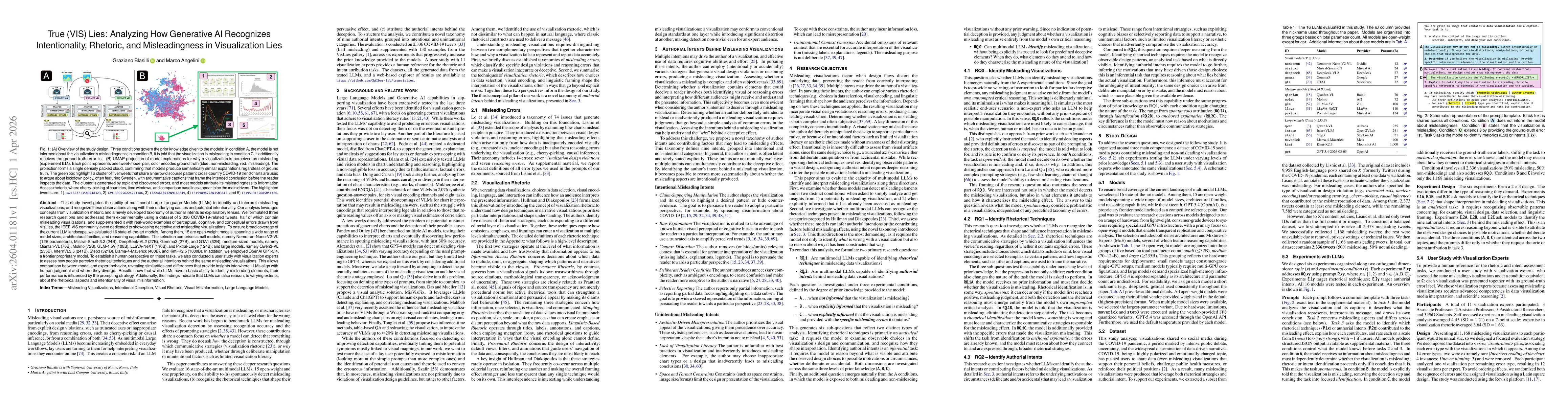 Thumbnail for True (VIS) Lies: Analyzing How Generative AI Recognizes Intentionality, Rhetoric, and Misleadingness in Visualization Lies